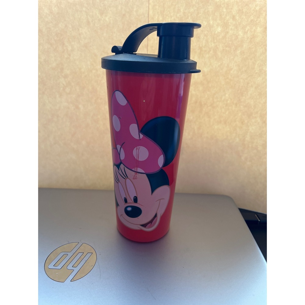 Tupperware Disney Minnie Mouse Red Tumbler 16oz Travel Cup with Flip Top Lid